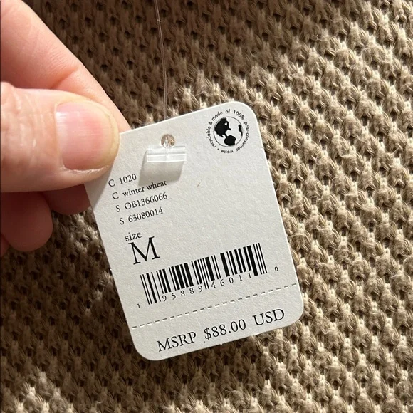 We The Free Beige Waffle Knit Sweater - Picture 3 of 8